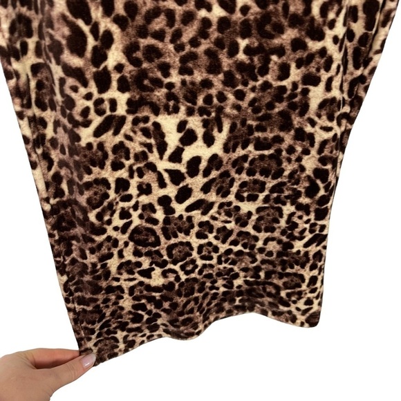 BADGLEY MISCHKA STUDIO CHEETAH LEOPARD SOFT FUZZY MATCHING PAJAMA PJ SET - Picture 12 of 14